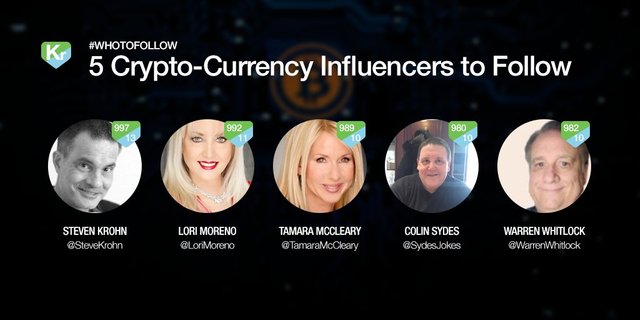 5 Crypto-Currency Influencers to Follow