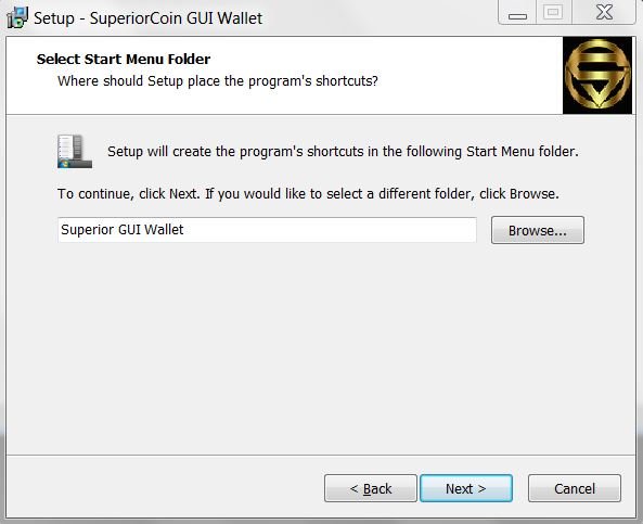 Install SuperiorCoin Win64 GUI wallet v0.12.0.0