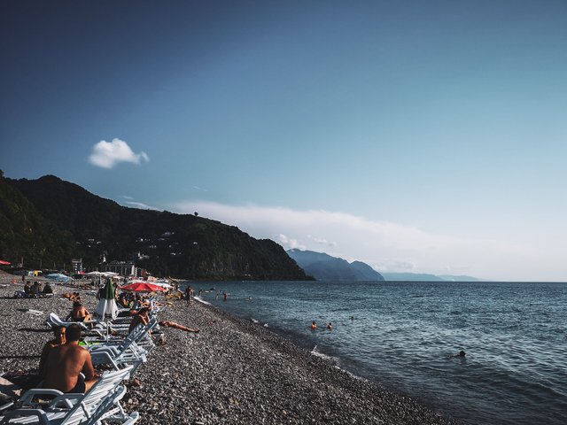 Beach near Black Sea, Sakartvelo