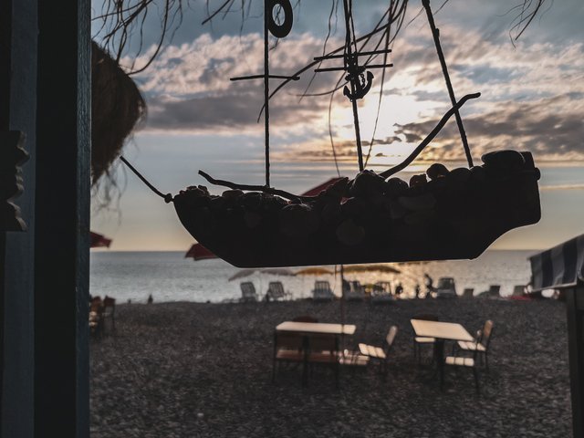 Ship decoration in restaurant by Black Sea, Sakartvelo