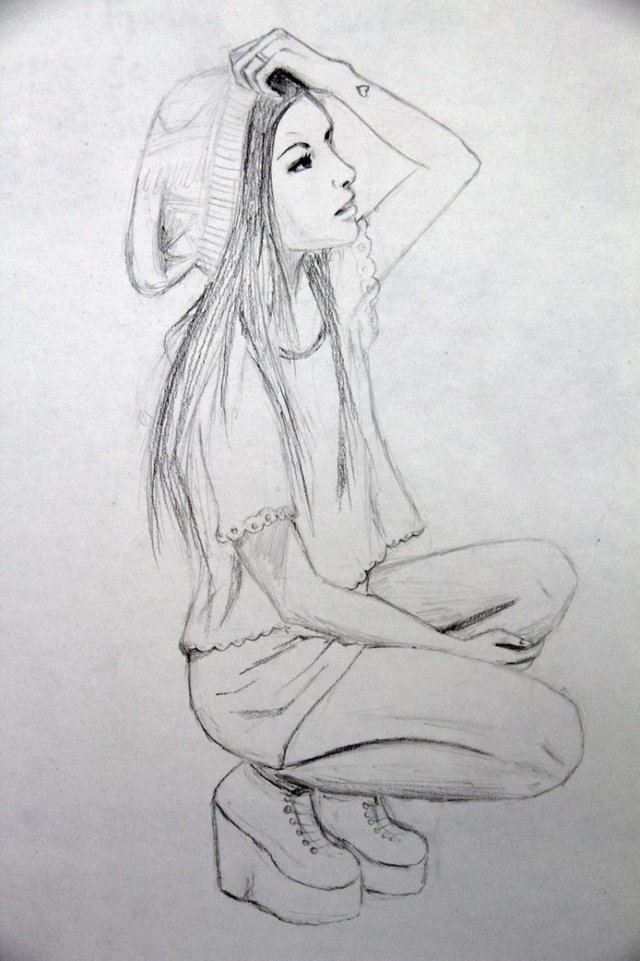 teenage girl drawing tumblr
