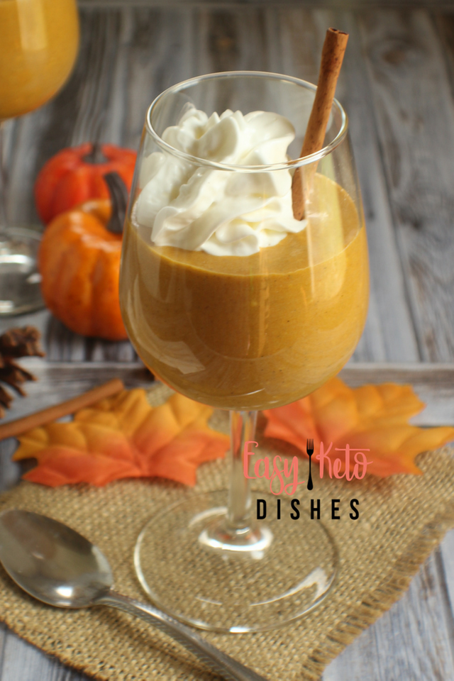 Enjoy all the flavors of fall with this low carb pumpkin cream mousse. 