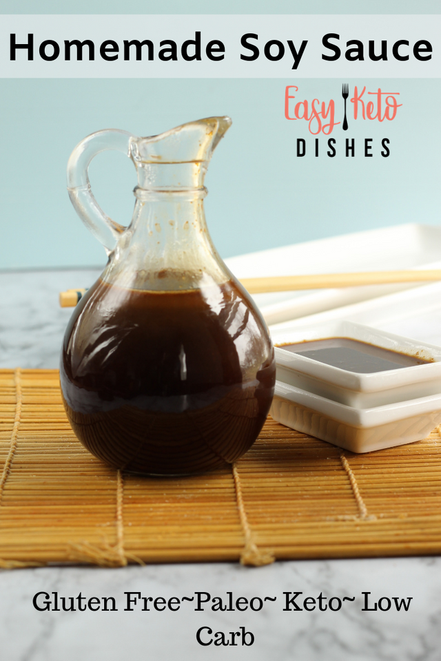 low carb, gluten free, paleo, keto homemade soy sauce