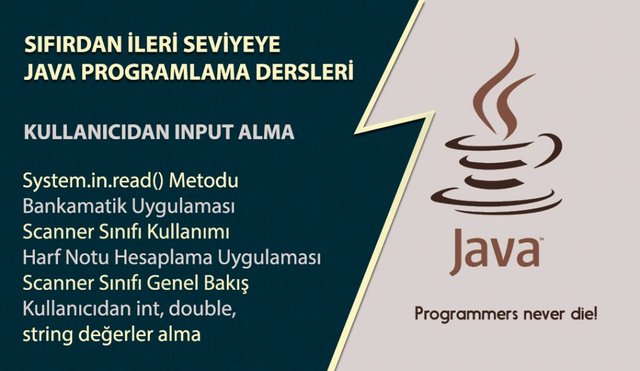 Java Programlama Dersleri, Kullanıcıdan Input Alma