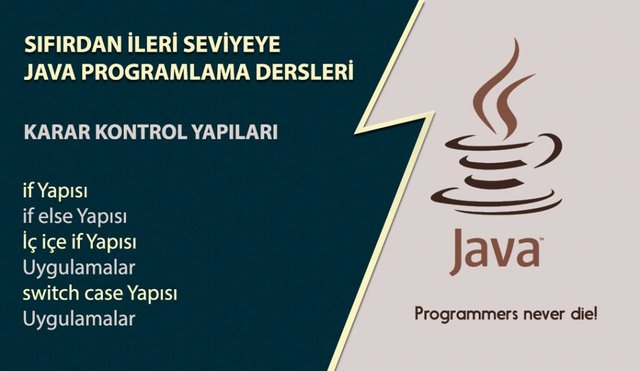 Java Programlama Dersleri, Karar Kontrol Yapıları If, Switch