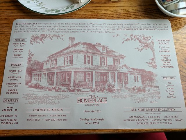 The Homeplace Placemat