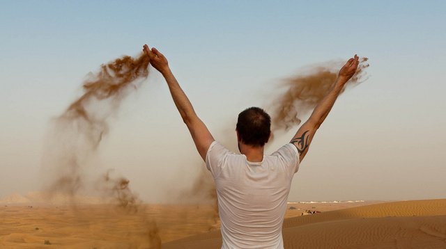 Svein in the Dubai-desert