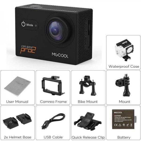 MGCool explorer pro 2 4k action cam accessories