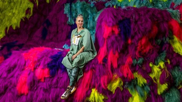 'Dazzling Dress-Up': The 10th anniversary exhibition at Brisbane's GOMA is enveloped in a remarkably bright installation by Shoplifter. Story by Andrew McMillen, photo by Glenn Hunt, 2016