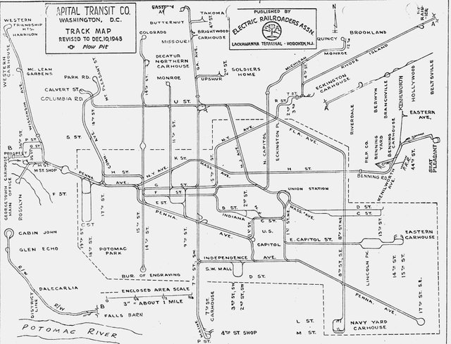 1948 Streetcar Map