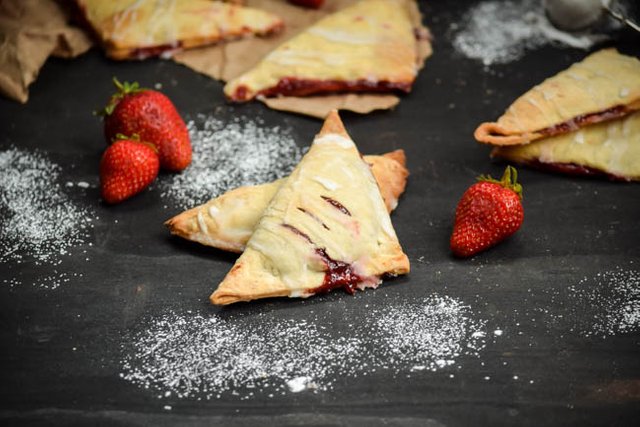 Simple Fresh Strawberry Turnovers.