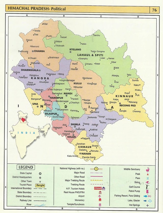 mapa poglądowa; źródło himachalpradeshtravel,com