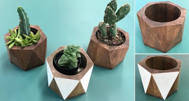 Geometric And Modern Wooden Planters To Diy Steemit Geometric And Modern Wooden Planters To