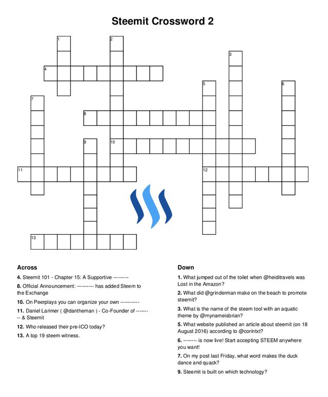 steemit crossword 2
