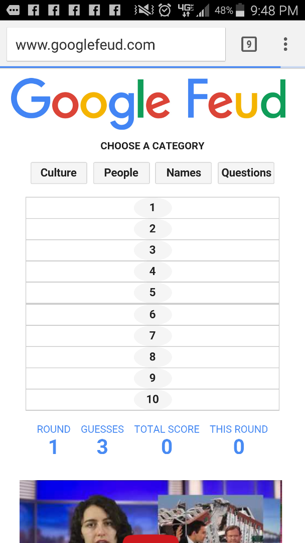 Google Feud em português