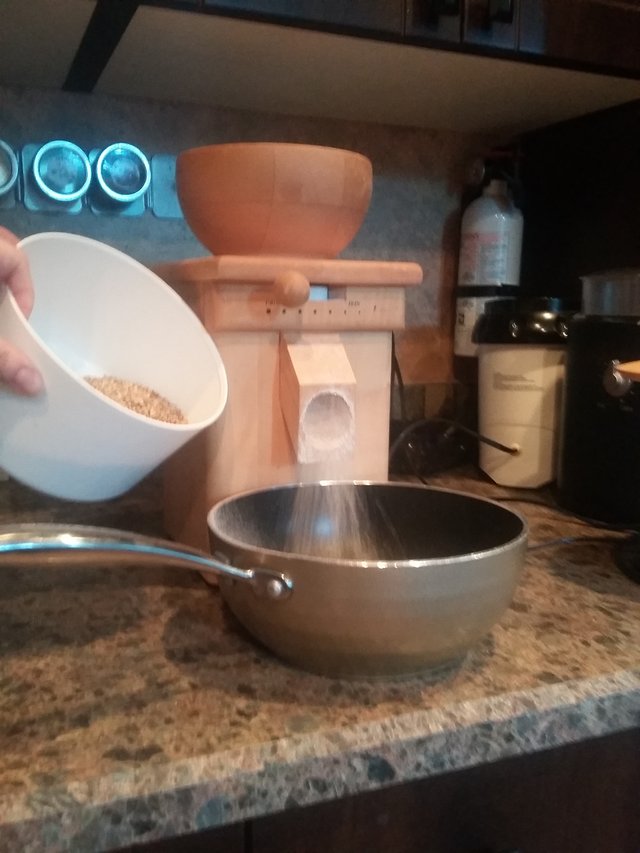 Breakfast Using My Own Grain Mill Making Stone Cut Oats Steemit