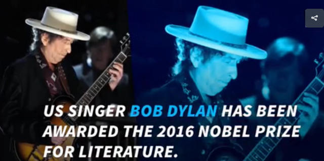 Bob Dylan wins Nobel Prize for Literature