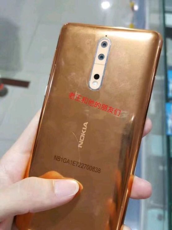 Nokia8 leaked, Gold color