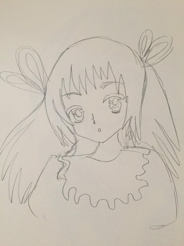 Anime Girl With Pigtails (Original Art By Kaylin) — Steemit