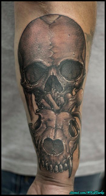 Tattoo uploaded by minerva  Running dog tattoo by Garaskull skeleton  black blackwork xray dog running  Tattoodo