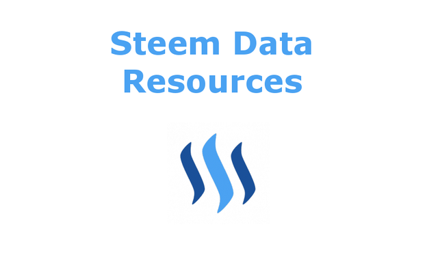 Steem Data Resources