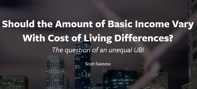 Should the Amount of Basic Income Vary With Cost of Living Differences?