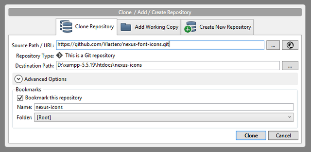 Setting up repository in SourceTree