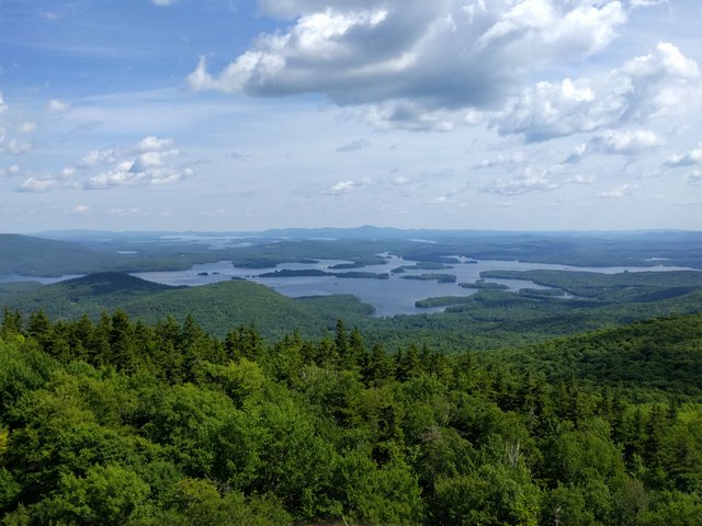 Photo of Squam/Winnipesauke from Mt. Morgan