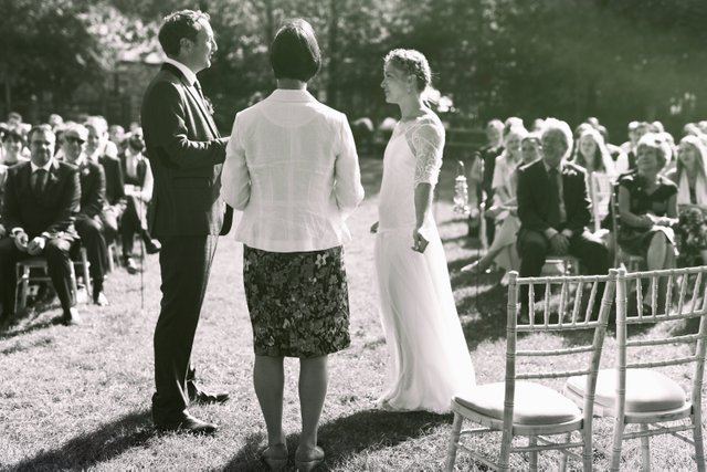 Wedding ceremony in Black and White