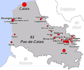 Pas-de-Calais map