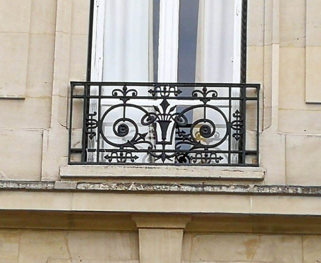 Typical wrought iron balcony