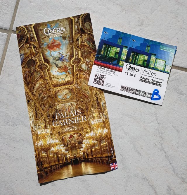 Palais Garnier brochure and ticket
