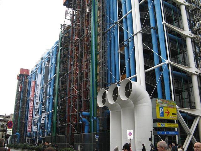 Centre Pompidou seen from street side