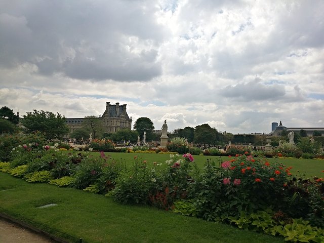 Tuileries gardens approaching the Louvre