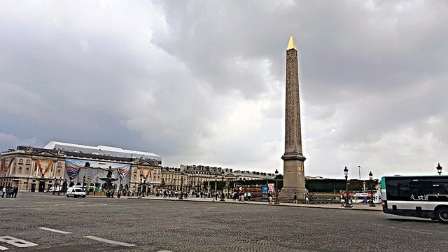 Obelisk across the plaza