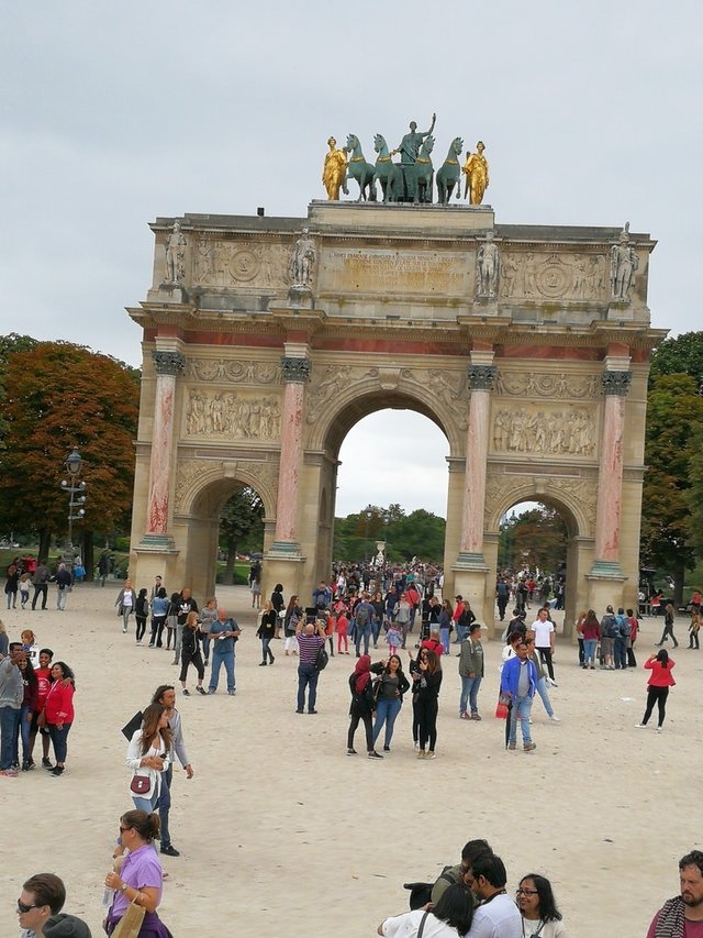 Triumphal arch leading into the Louvre