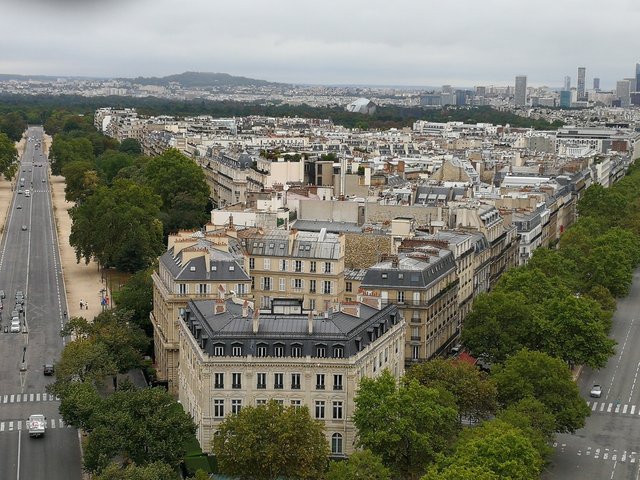 Contemporary art museum seen from Arc de Triomphe