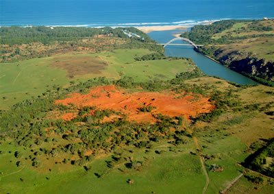 Red desert aerial view