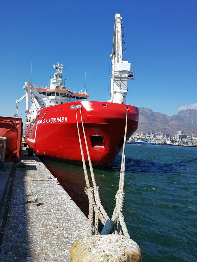 SA Agulhas II moored