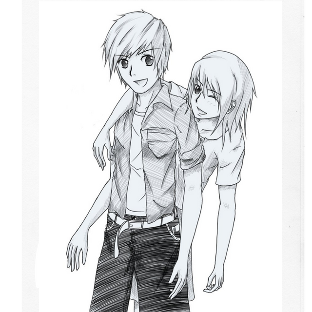 Pencil Sketch Girl And Boy Holding Hands Best Friend Steemit