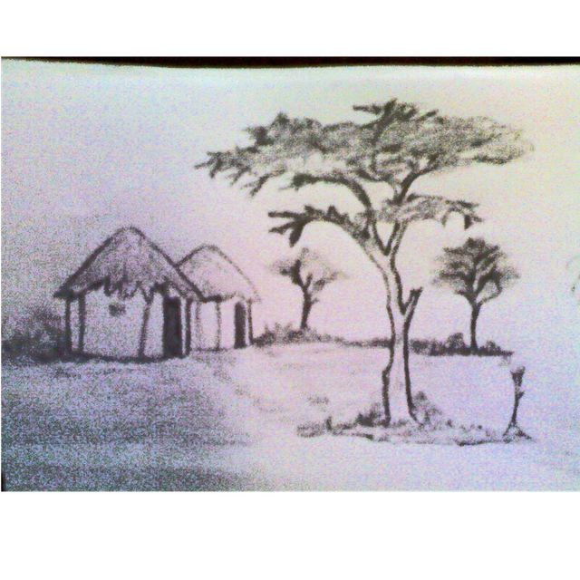 Pencil Sketches Of Village Scene Chelss Chapman