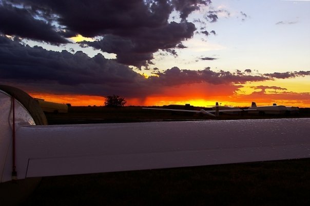 Sunset at the end of the flying day