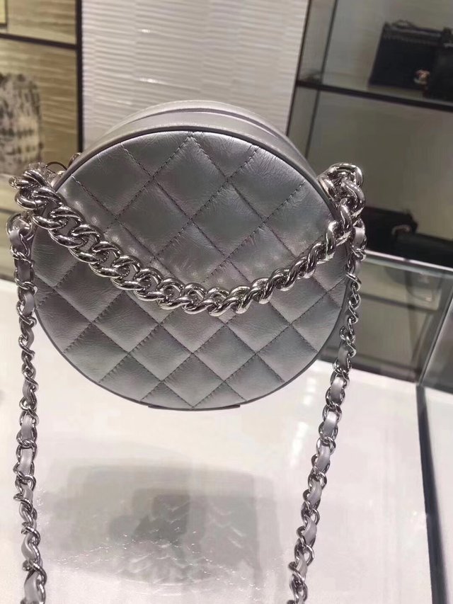 Silver round online bag