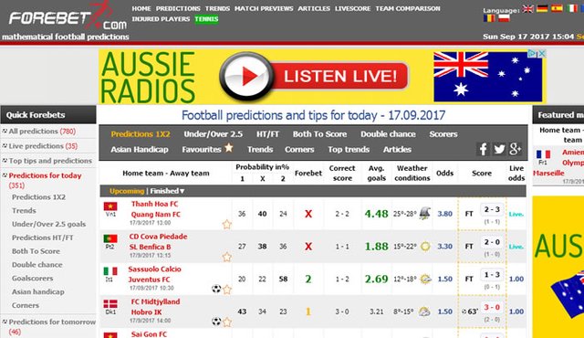 Free Soccer and Football Predictions and Tips, Statistics and Free