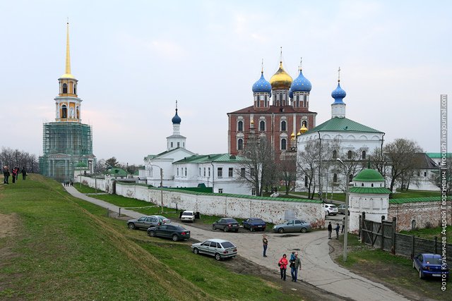 Вид на Рязанский кремль к Кремлевского вала