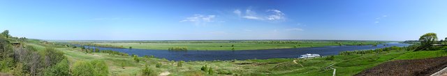 Панорама реки Оки в Константиново