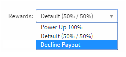 Decline Payout options