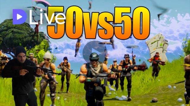 let s play fortnite 50v50 with a state of jazz - fortnite 50v50 free