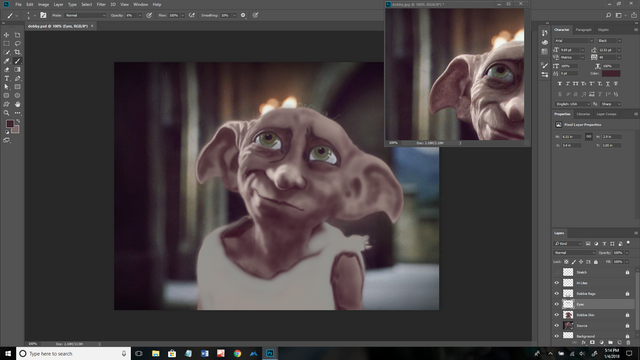 Creating Dobby the Free in Photoshop CC 2018