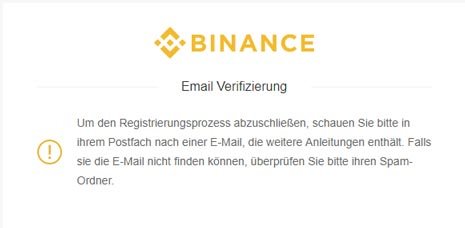 Binance Registrierung